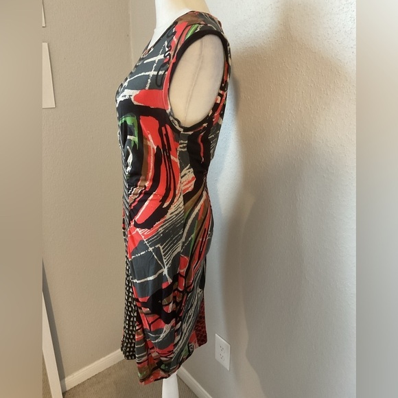 Paul Smith Abstract Mixed Print Sleeveless Mini Dress Size Medium Multi Color - Picture 2 of 10